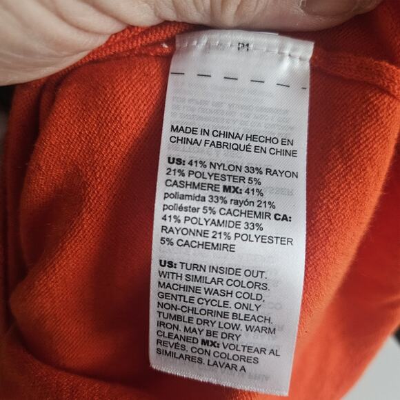 Chicos Medium Size 1 Soft Warm Cashmere Blend Tunic Sweater Oversized Colorful - Picture 9 of 12